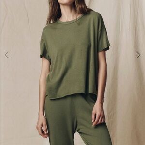 THE GREAT. Olive Short Sleeve Tee